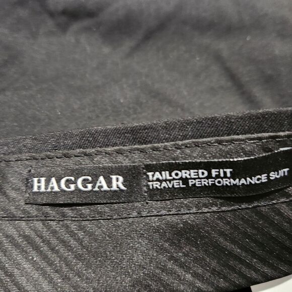 Haggar Dress Pants Size 36x32 Black Flat Front.   NEW - Picture 8 of 11